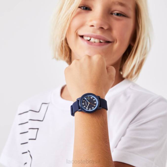 Lacoste crianças 12.12 Relógio com pulseira de silicone de 3 ponteiros azul P2PX3300 acessórios
