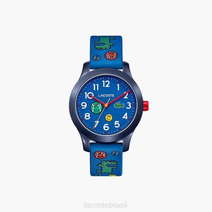 Lacoste crianças 12.12 Relógio de 3 ponteiros com pulseira de silicone azul azul P2PX3111 acessórios