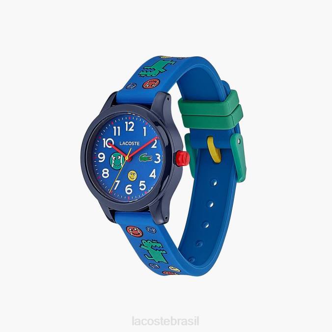 Lacoste crianças 12.12 Relógio de 3 ponteiros com pulseira de silicone azul azul P2PX3111 acessórios