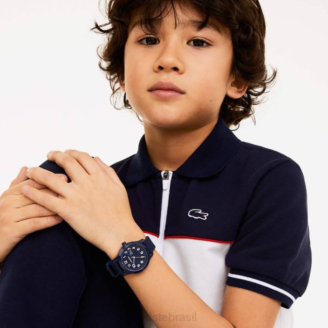 Lacoste crianças l.12.12 relógio com pulseira de silicone azul azul P2PX3279 acessórios