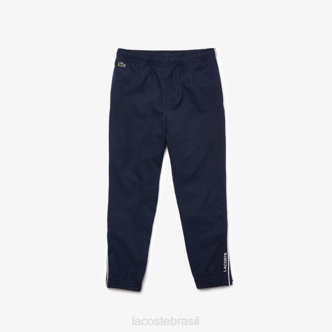 Lacoste crianças calça esportiva leve azul marinho/branco P2PX3211 roupas