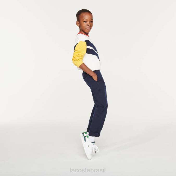 Lacoste crianças calças de algodão leves e confortáveis azul-marinho P2PX3296 roupas