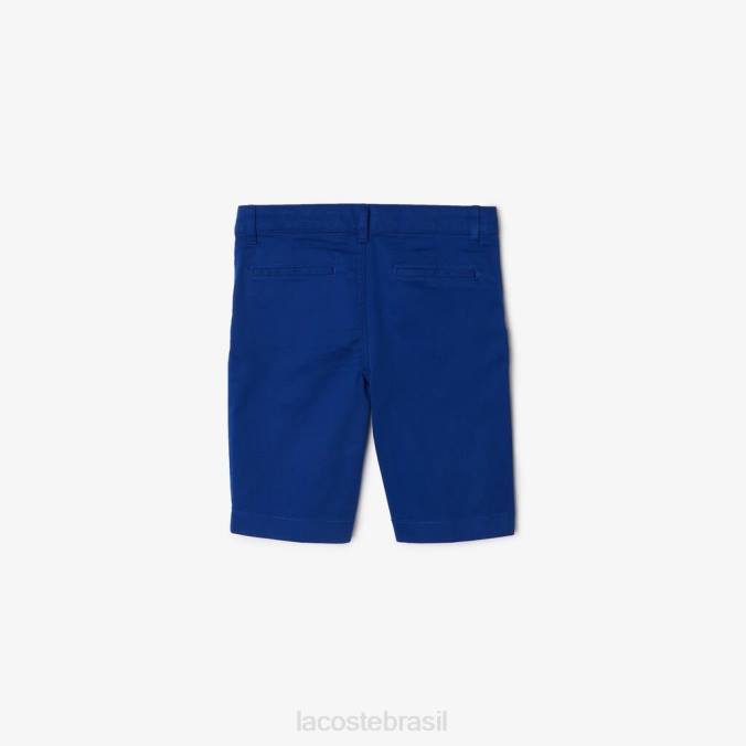 Lacoste crianças bermudas de algodão elástico azul P2PX3301 roupas