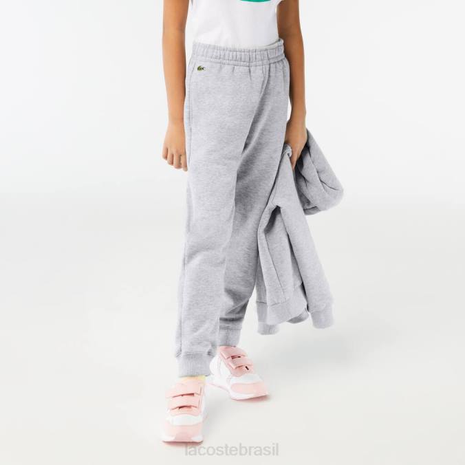 Lacoste crianças calça colorblock chino cinza P2PX3198 roupas