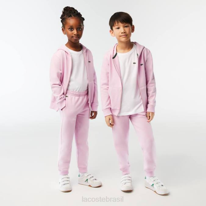 Lacoste crianças calça colorblock rosa P2PX3212 roupas