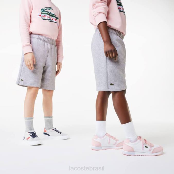 Lacoste crianças shorts de lã de algodão escovado orgânico chino cinza P2PX3101 roupas