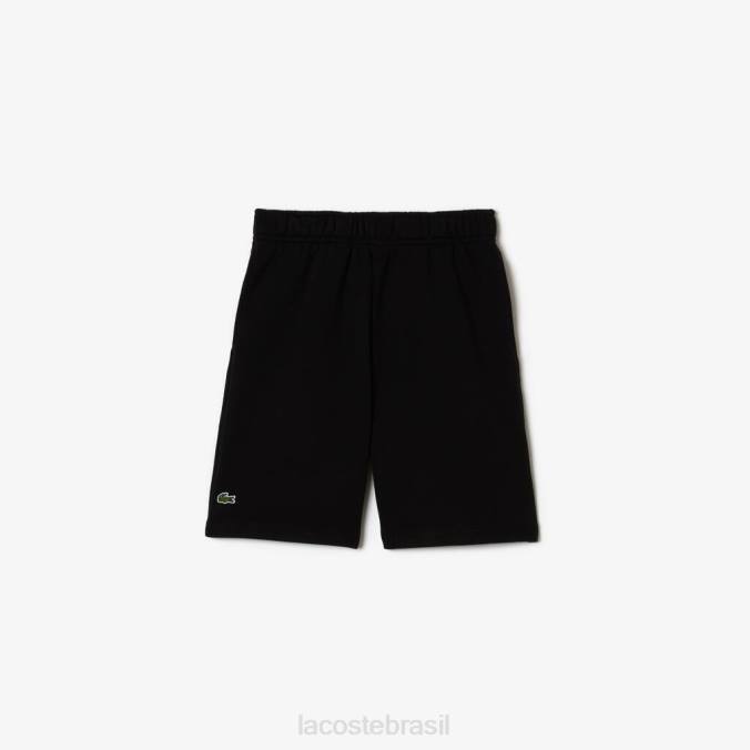 Lacoste crianças shorts de lã de algodão escovado orgânico preto P2PX3099 roupas