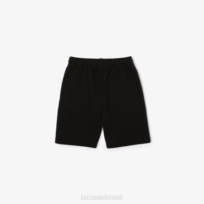 Lacoste crianças shorts de lã de algodão escovado orgânico preto P2PX3099 roupas