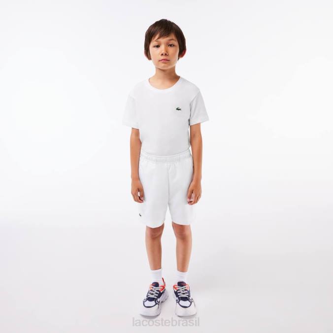 Lacoste crianças shorts esportivos de diamante branco P2PX3074 roupas