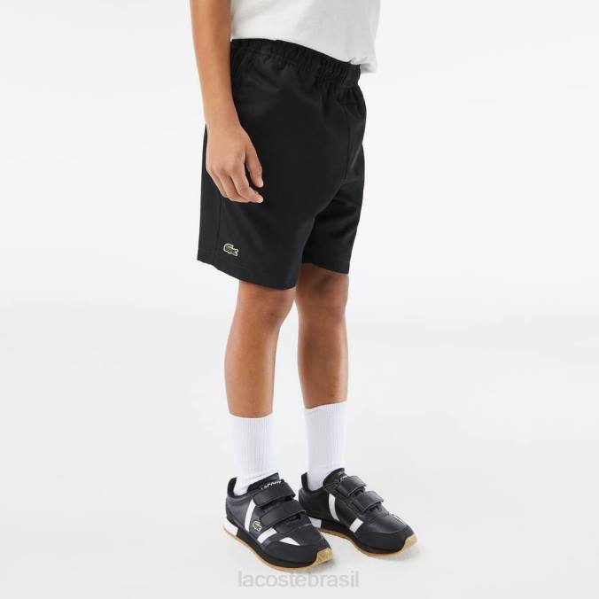 Lacoste crianças shorts esportivos de diamante preto P2PX3075 roupas