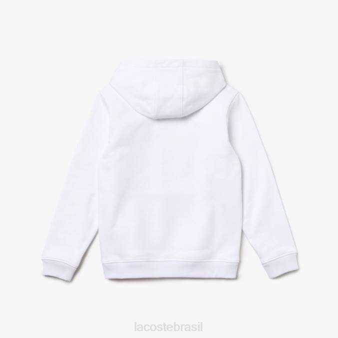 Lacoste crianças moletom de algodão crocodilo branco P2PX3202 roupas