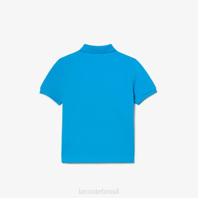 Lacoste crianças polo petit piquê regular fit azul P2PX3010 roupas