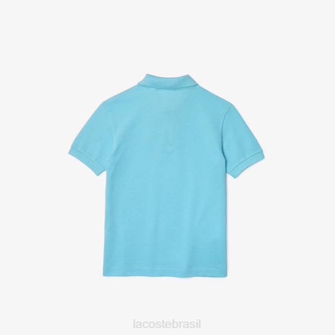 Lacoste crianças polo petit piquê regular fit azul P2PX3117 roupas