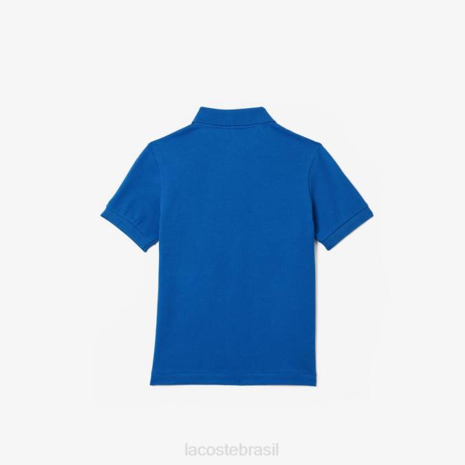 Lacoste crianças polo petit piquê regular fit azul P2PX3174 roupas