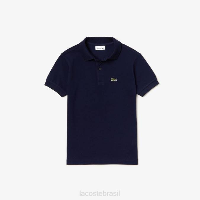 Lacoste crianças polo petit piquê regular fit azul-marinho P2PX3002 roupas