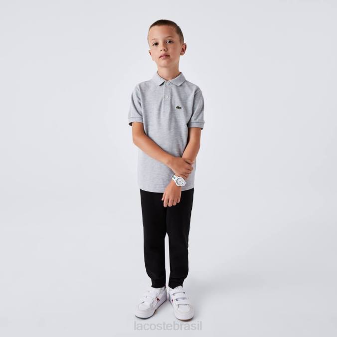 Lacoste crianças polo petit piquê regular fit chino cinza P2PX3126 roupas
