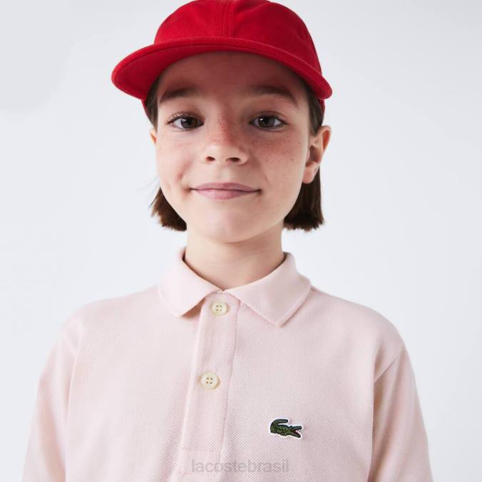Lacoste crianças polo petit piquê regular fit luz rosa P2PX3122 roupas