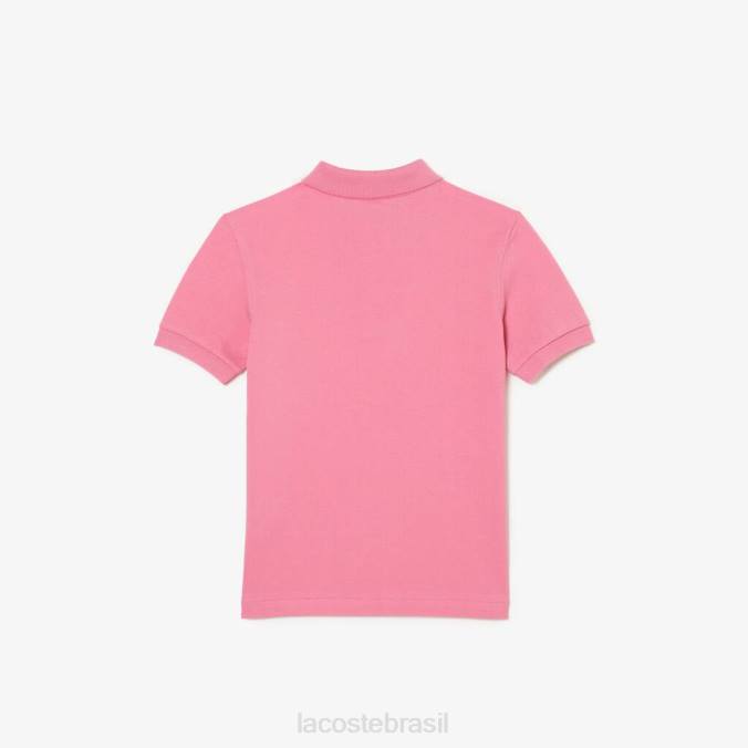 Lacoste crianças polo petit piquê regular fit rosa P2PX3024 roupas