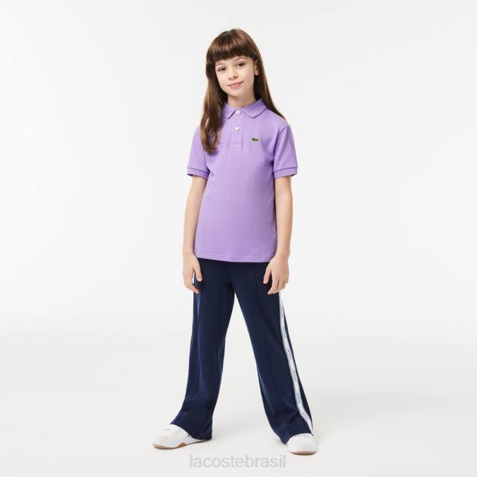 Lacoste crianças polo petit piquê regular fit roxo P2PX3181 roupas