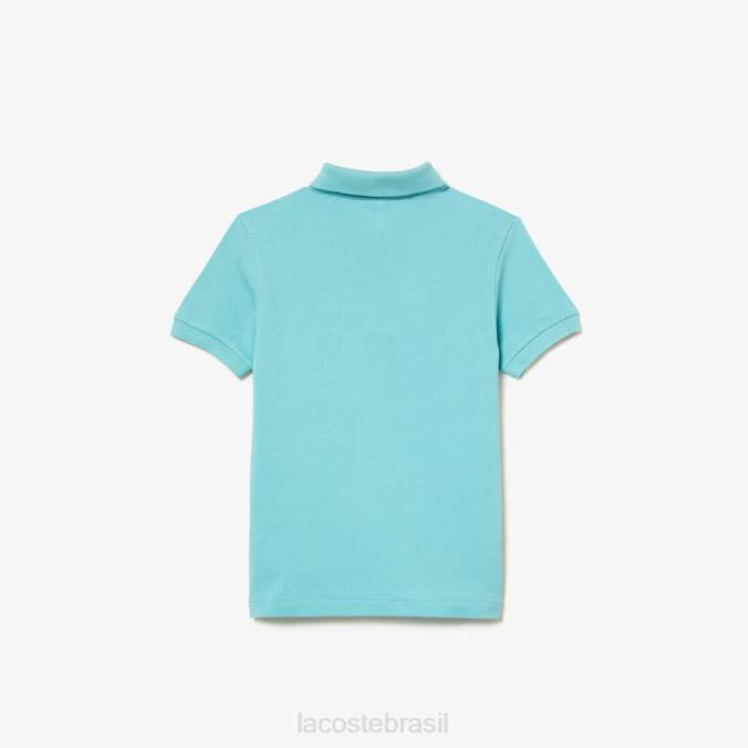 Lacoste crianças polo petit piquê regular fit turquesa P2PX2999 roupas