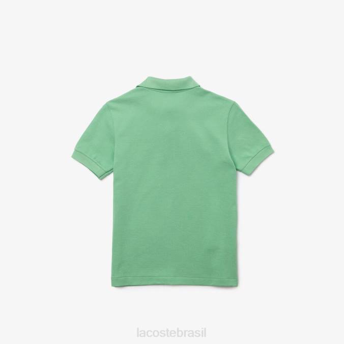 Lacoste crianças polo petit piquê regular fit verde P2PX3124 roupas