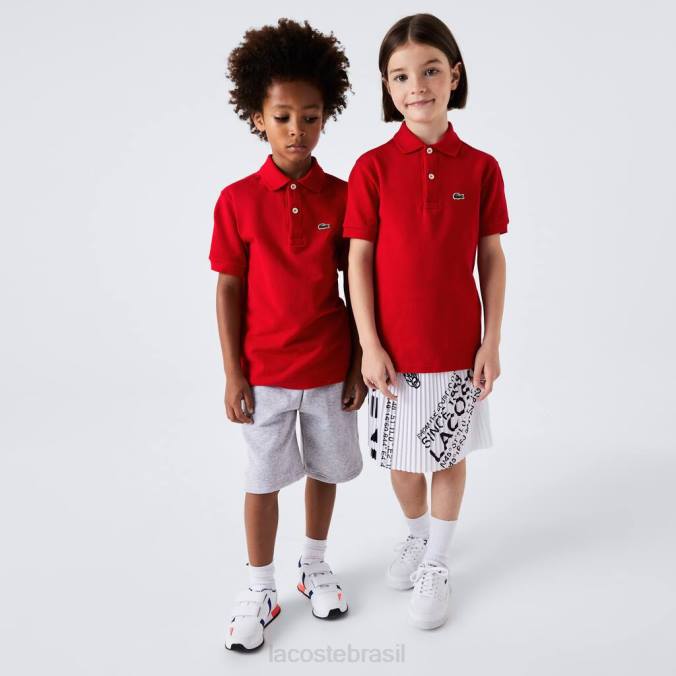 Lacoste crianças polo petit piquê regular fit vermelho P2PX3135 roupas