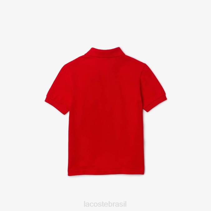Lacoste crianças polo petit piquê regular fit vermelho P2PX3171 roupas