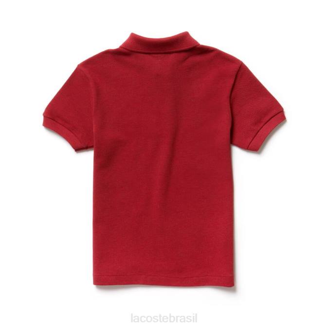 Lacoste crianças polo petit piquê regular fit vermelho P2PX3172 roupas