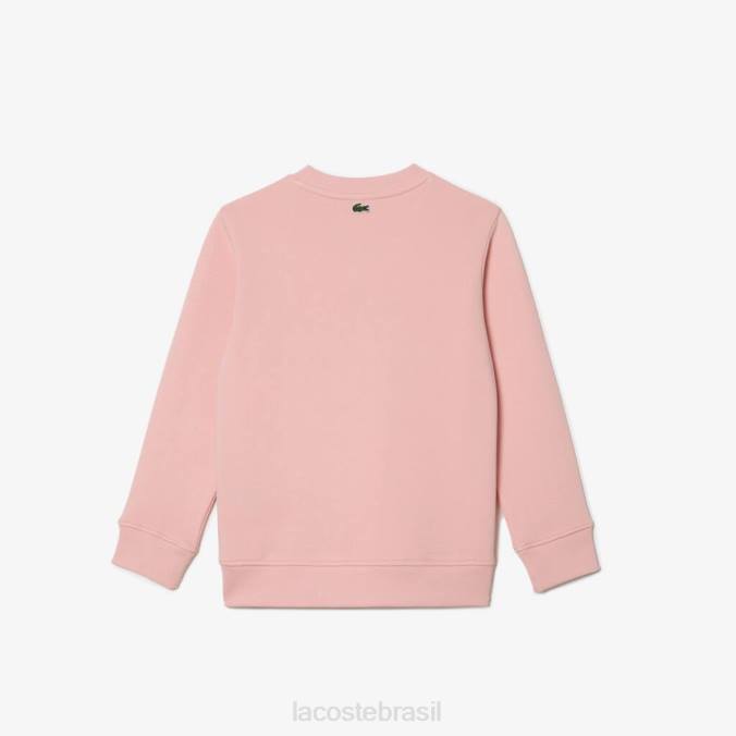 Lacoste crianças moletom de lã de algodão orgânico rosa P2PX3049 roupas