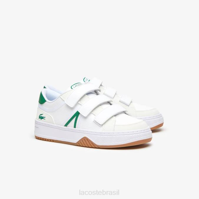 Lacoste crianças l001 tênis sintéticos Branco Verde P2PX3325 sapato
