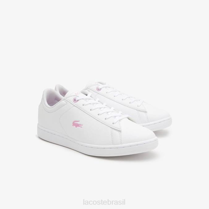 Lacoste crianças tênis sintético carnaby branco P2PX3316 sapato