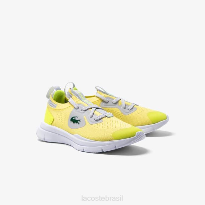 Lacoste crianças tênis run spin knit têxtil sim/está triste P2PX3068 sapato
