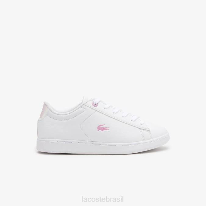 Lacoste crianças tênis sintético carnaby branco P2PX3114 sapato