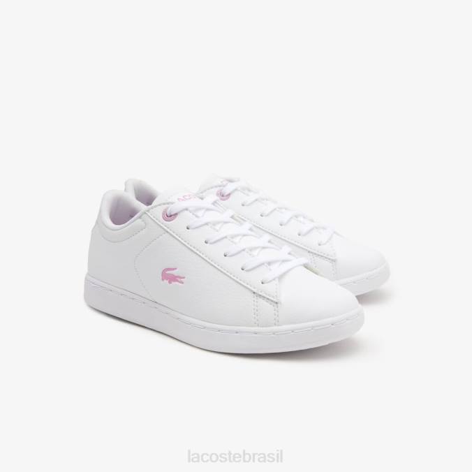 Lacoste crianças tênis sintético carnaby branco P2PX3114 sapato