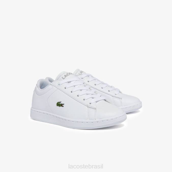 Lacoste crianças tênis sintético carnaby evo bl branco P2PX3226 sapato