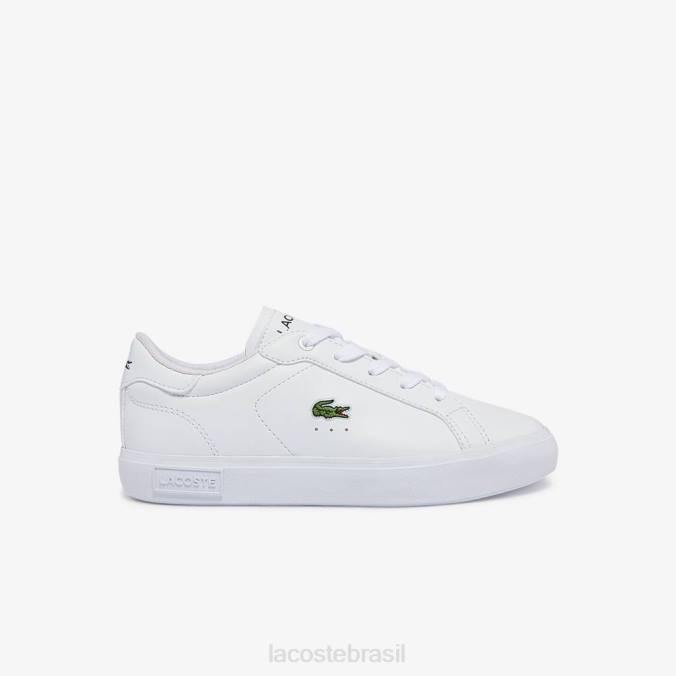 Lacoste crianças tênis sintético powercourt branco P2PX3067 sapato