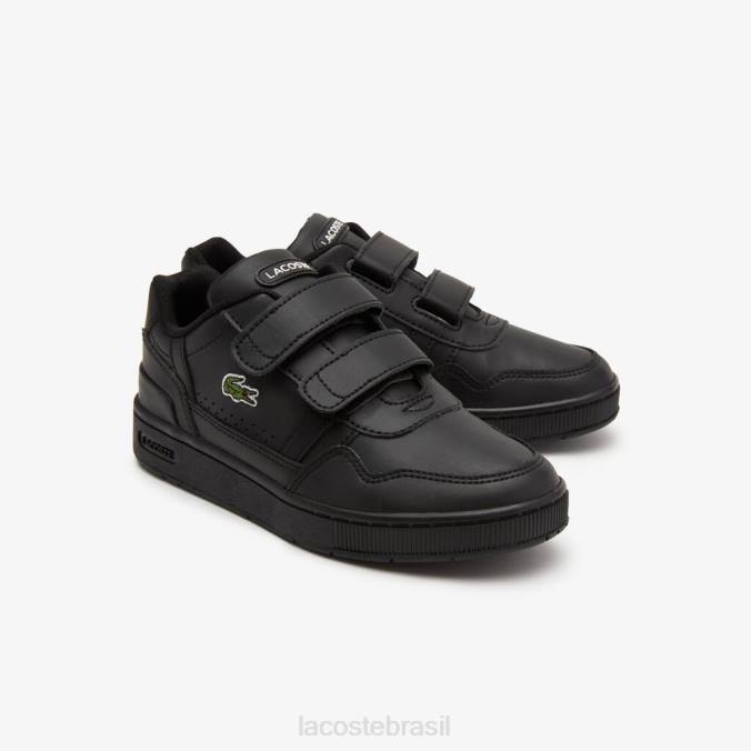 Lacoste crianças tênis t-clip sintético colorido pop preto P2PX3113 sapato