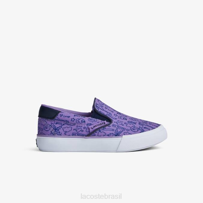 Lacoste crianças jump serve slip on têxtil roxo/branco P2PX2969 sapato