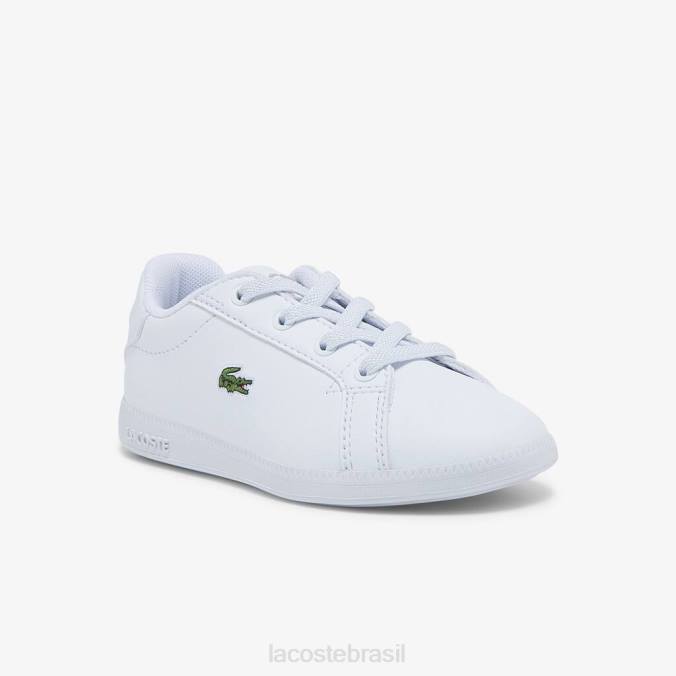 Lacoste crianças tênis de graduação Branco preto P2PX2991 sapato