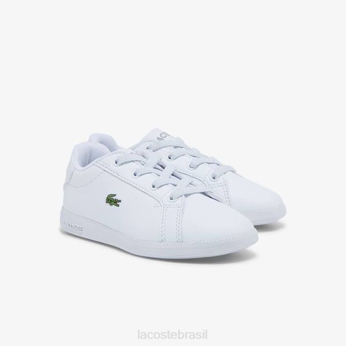 Lacoste crianças tênis de graduação Branco preto P2PX2991 sapato