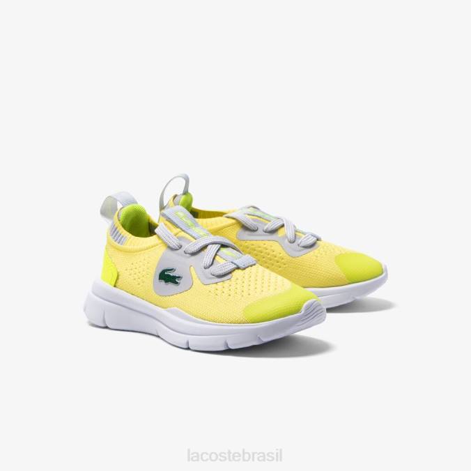 Lacoste crianças tênis run spin knit têxtil sim/está triste P2PX2930 sapato