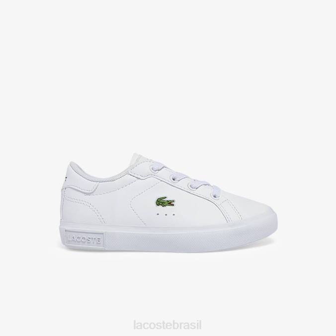 Lacoste crianças tênis sintético powercourt branco P2PX2935 sapato