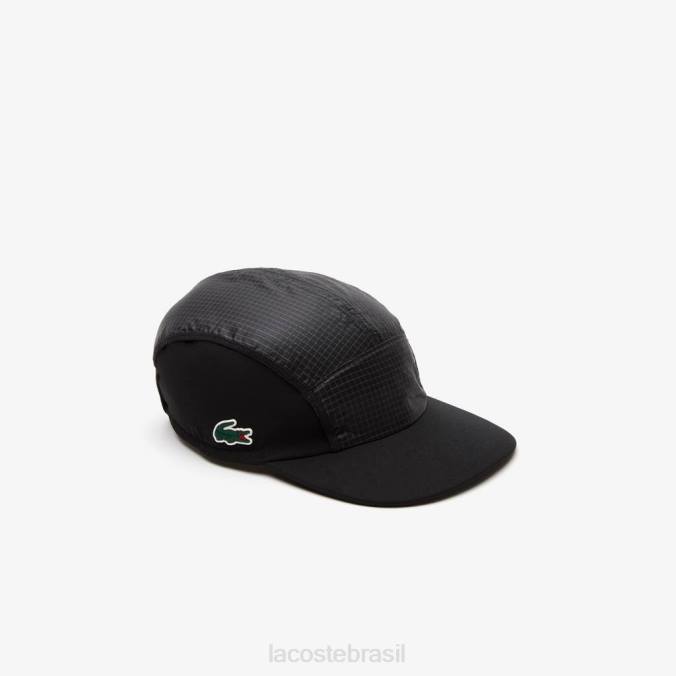 Lacoste homens boné girolle esportivo dobrável com pico preto P2PX1918 acessórios