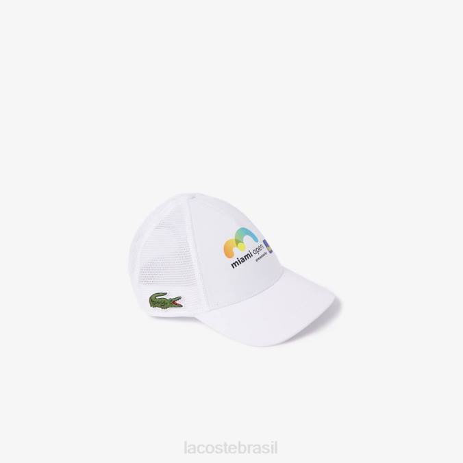 Lacoste homens chapéu aberto de miami branco P2PX2341 acessórios