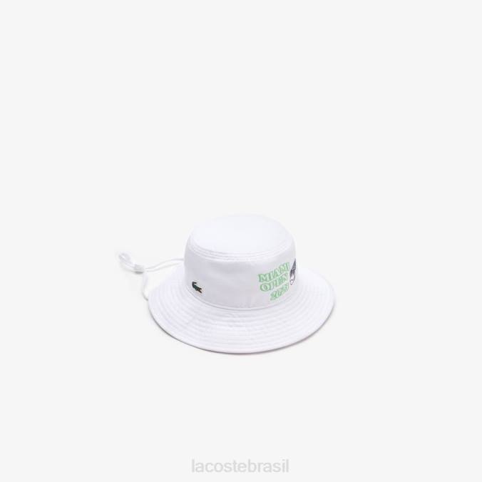 Lacoste homens chapéu esporte miami edição aberta branco P2PX2171 acessórios