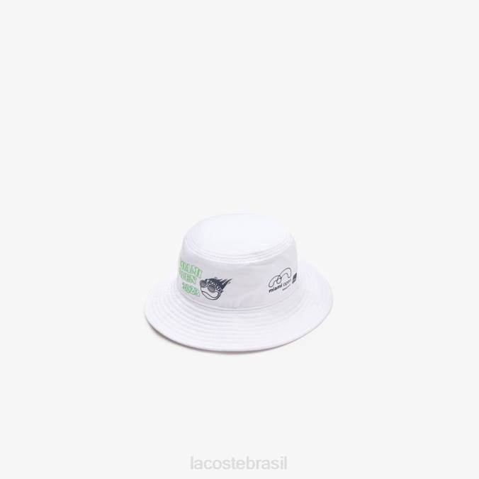 Lacoste homens chapéu esporte miami edição aberta branco P2PX2171 acessórios