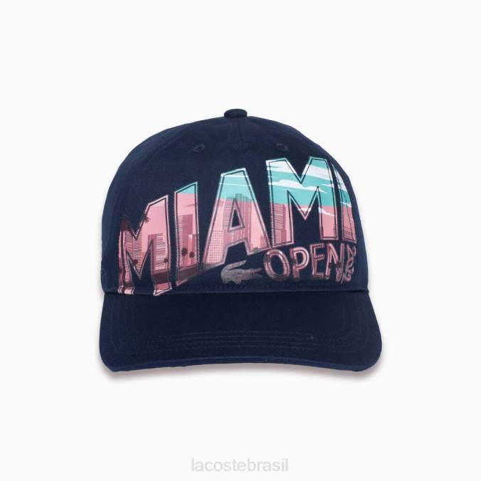 Lacoste homens chapéu gráfico miami open miami azul-marinho P2PX2338 acessórios