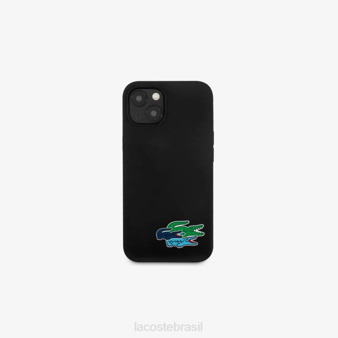 Lacoste homens capa de silicone para iphone 14 branco P2PX2221 acessórios
