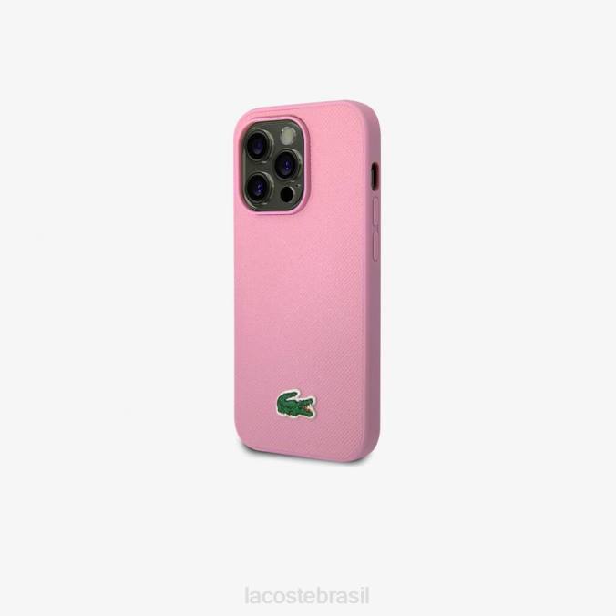 Lacoste homens capa petit piqué efeito iphone 14 pro max parmesão P2PX2215 acessórios