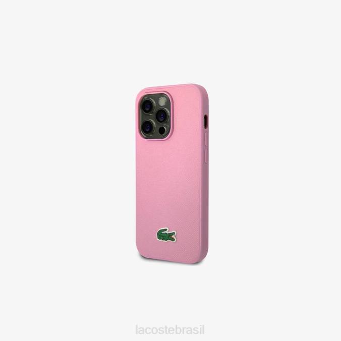 Lacoste homens capa petit piqué efeito iphone 14 pro parmesão P2PX2218 acessórios